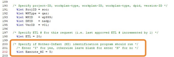 Example: Populated Execute_MI parameter
